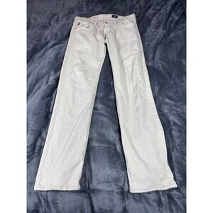 AG Adriano Goldschmied The Matchbox Slim Straight Khaki Pants Womens Size 29